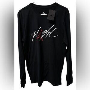 Jordan men’s Flight Graphic Long-sleeve Tee - Black